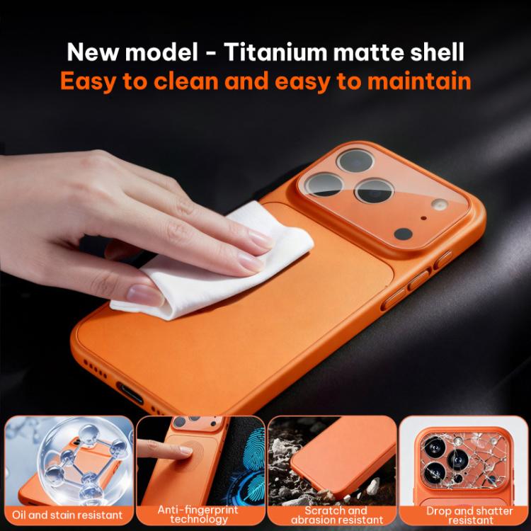 Ốp lưng điện thoại TPU lai acrylic mờ kèm phim bảo vệ ống kính, Dành cho iPhone 17 Pro Max, Dành cho iPhone 17 Pro