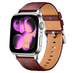 xDfind Composite Cowhide Texture Vegan Leather Watch Band, For Apple Watch 42 / 44 / 45 / 46 / 49mm