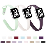 Dây đồng hồ silicone xDfind khóa ngược eo nhỏ, cho Apple Watch 38 / 40 / 41 / S11 42mm