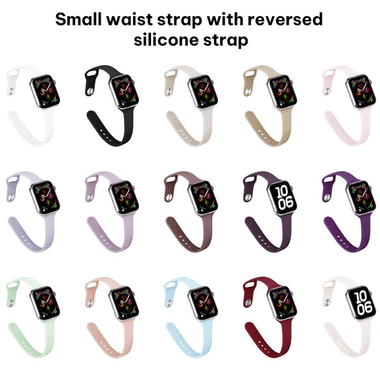 Dây đồng hồ silicone xDfind khóa ngược eo nhỏ, cho Apple Watch 38 / 40 / 41 / S11 42mm