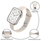 Dây đồng hồ silicone xDfind khóa ngược eo nhỏ, cho Apple Watch 38 / 40 / 41 / S11 42mm