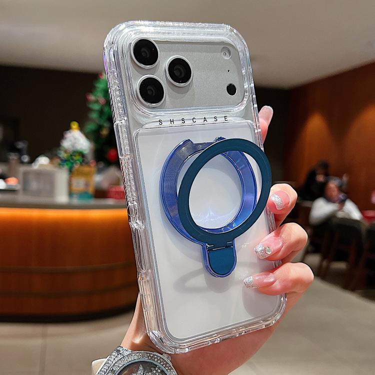 Ốp lưng điện thoại nam châm trong suốt có giá đỡ kim loại xoay, Dành cho iPhone 17 Pro Max, Dành cho iPhone 17 Pro