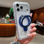 Ốp lưng điện thoại nam châm trong suốt có giá đỡ kim loại xoay, Dành cho iPhone 17 Pro Max, Dành cho iPhone 17 Pro