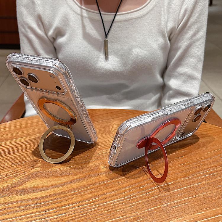 Ốp lưng điện thoại nam châm trong suốt có giá đỡ kim loại xoay, Dành cho iPhone 17 Pro Max, Dành cho iPhone 17 Pro