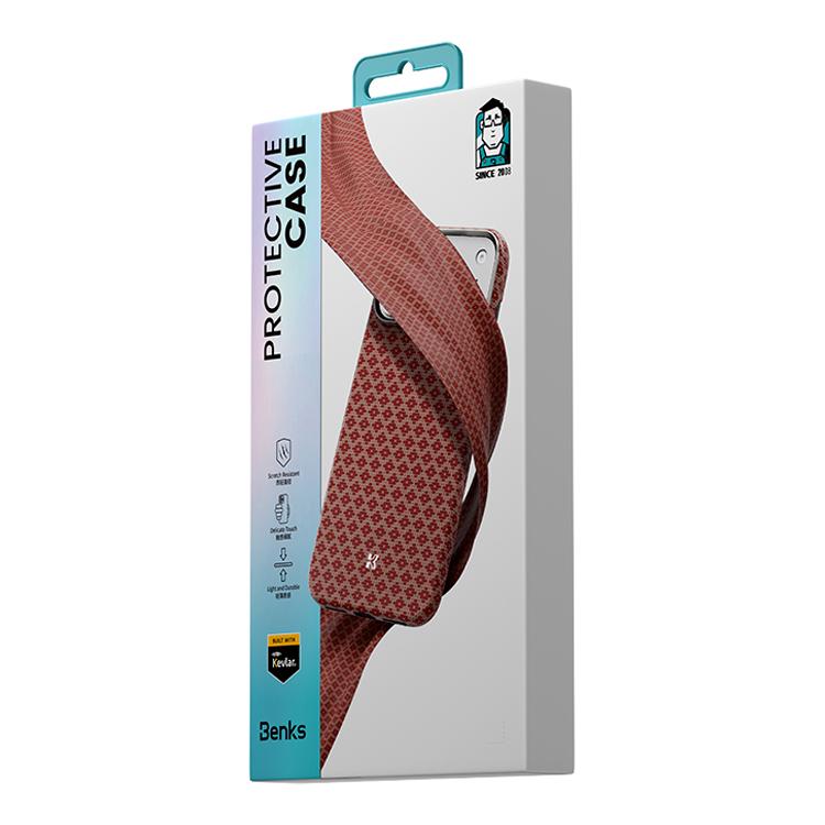 Ốp lưng điện thoại chống sốc Benks Y3 họa tiết kim cương Kevlar có nam châm, Dành cho iPhone 17 Pro Max, Dành cho iPhone 17 Pro