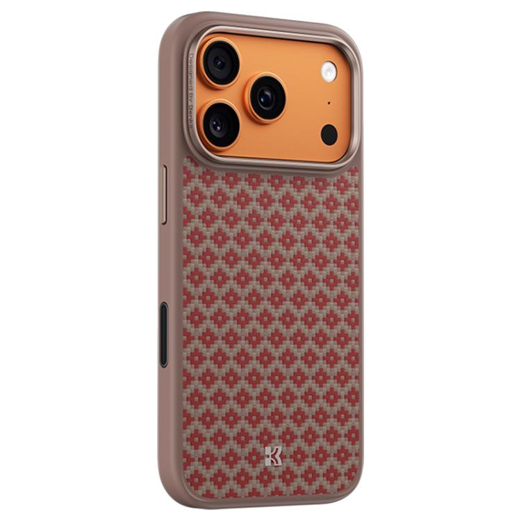 Ốp lưng điện thoại chống sốc Benks Y3 họa tiết kim cương Kevlar có nam châm, Dành cho iPhone 17 Pro Max, Dành cho iPhone 17 Pro