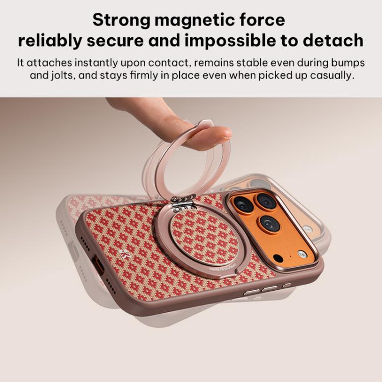 Ốp lưng điện thoại chống sốc Benks Y3 họa tiết kim cương Kevlar có nam châm, Dành cho iPhone 17 Pro Max, Dành cho iPhone 17 Pro
