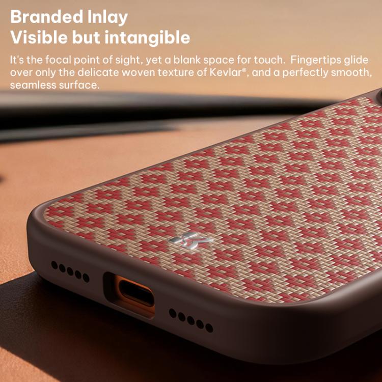 Ốp lưng điện thoại chống sốc Benks Y3 họa tiết kim cương Kevlar có nam châm, Dành cho iPhone 17 Pro Max, Dành cho iPhone 17 Pro