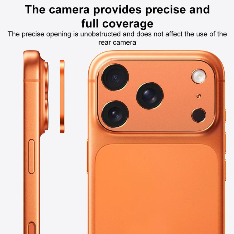 XDcase Miếng dán bảo vệ ống kính camera kim loại phẳng và rỗng, Dành cho iPhone 17