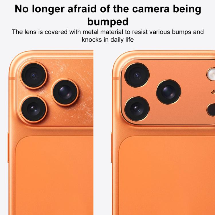 XDcase Miếng dán bảo vệ ống kính camera kim loại phẳng và rỗng, Dành cho iPhone 17