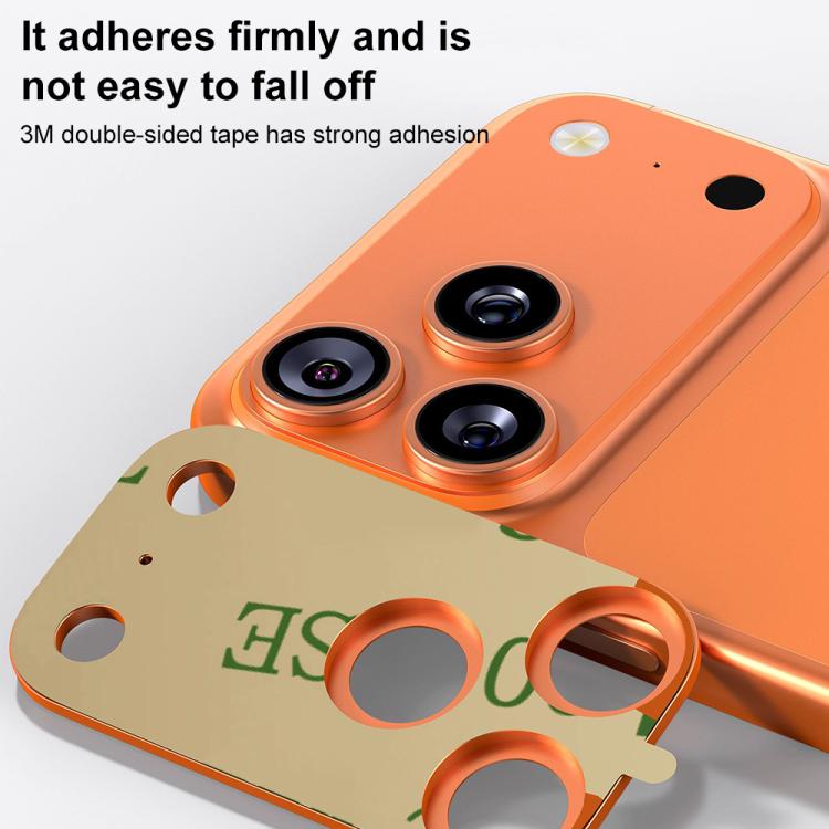 XDcase Miếng dán bảo vệ ống kính camera kim loại phẳng và rỗng, Dành cho iPhone 17
