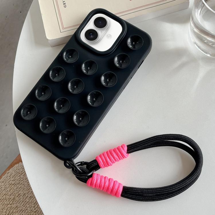 Ốp lưng điện thoại silicone có cốc hút đơn giản kèm dây đeo, dành cho iPhone 17 Pro Max, iPhone 17 Pro, iPhone 17, iPhone Air, iPhone 16 Pro Max, iPhone 16 Pro, iPhone 16 Plus, iPhone 16