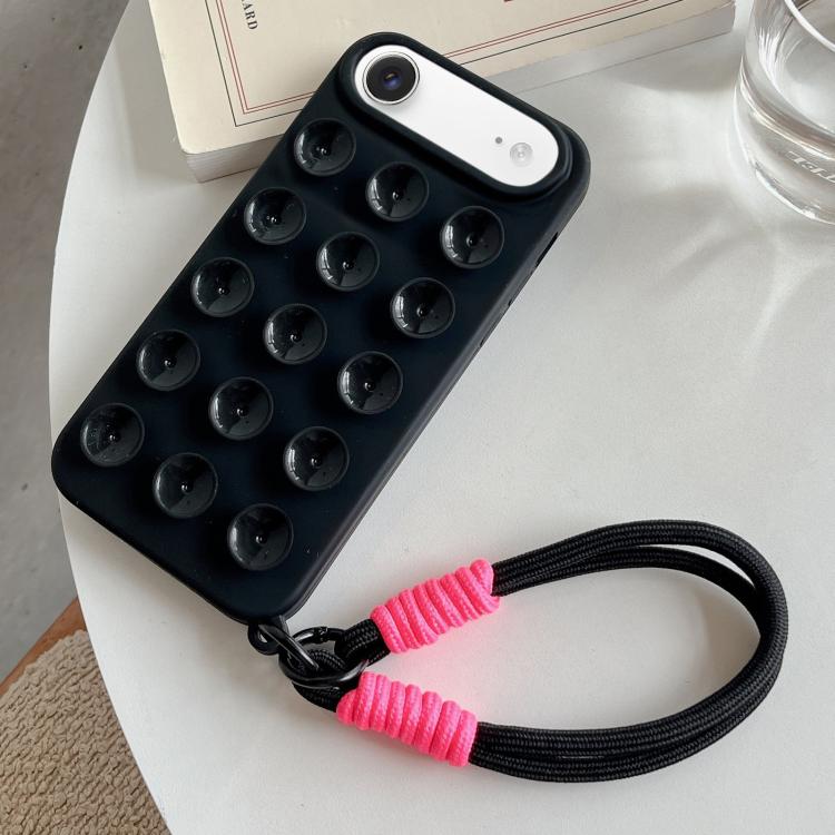 Ốp lưng điện thoại silicone có cốc hút đơn giản kèm dây đeo, dành cho iPhone 17 Pro Max, iPhone 17 Pro, iPhone 17, iPhone Air, iPhone 16 Pro Max, iPhone 16 Pro, iPhone 16 Plus, iPhone 16