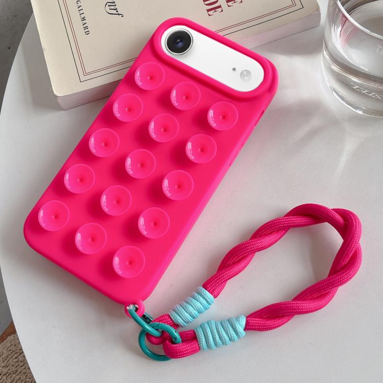 Ốp lưng điện thoại silicone có cốc hút đơn giản kèm dây đeo, dành cho iPhone 17 Pro Max, iPhone 17 Pro, iPhone 17, iPhone Air, iPhone 16 Pro Max, iPhone 16 Pro, iPhone 16 Plus, iPhone 16