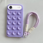 Ốp lưng điện thoại silicone có cốc hút đơn giản kèm dây đeo, dành cho iPhone 17 Pro Max, iPhone 17 Pro, iPhone 17, iPhone Air, iPhone 16 Pro Max, iPhone 16 Pro, iPhone 16 Plus, iPhone 16