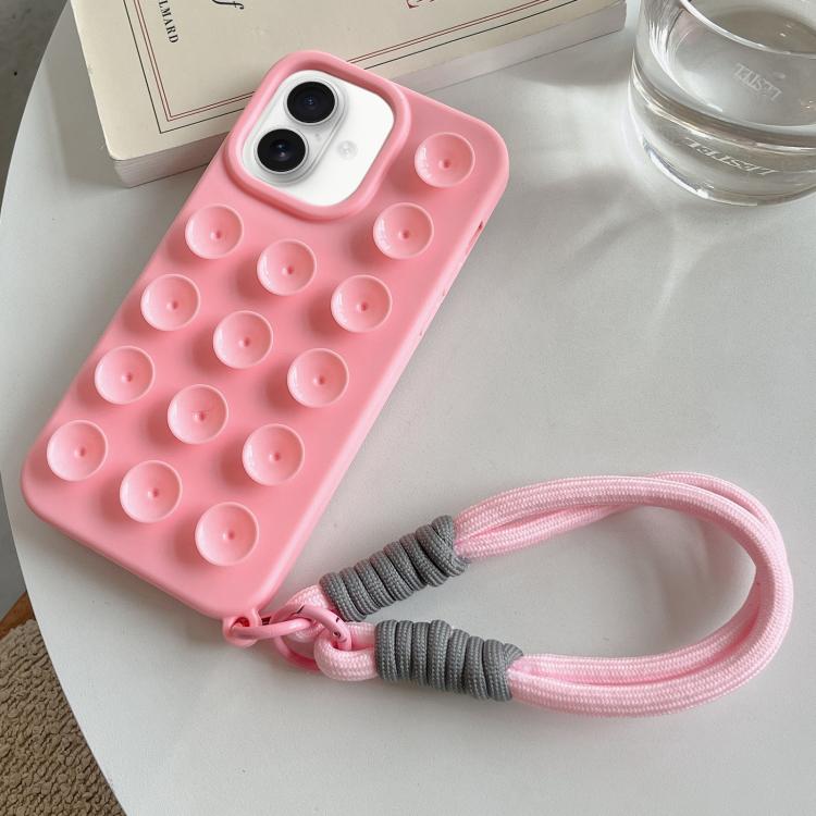 Ốp lưng điện thoại silicone có cốc hút đơn giản kèm dây đeo, dành cho iPhone 17 Pro Max, iPhone 17 Pro, iPhone 17, iPhone Air, iPhone 16 Pro Max, iPhone 16 Pro, iPhone 16 Plus, iPhone 16