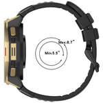 xDfind Solid Color Black Buckle Silicone Watch Band, For Amazfit T-Rex 3 Pro 44mm