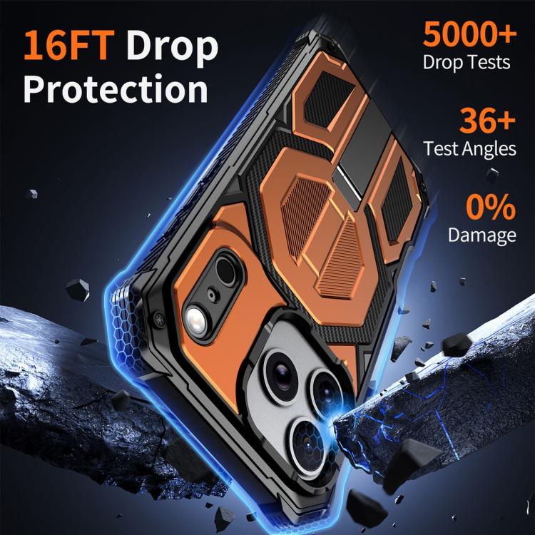 Ốp lưng điện thoại chống sốc từ tính có giá đỡ kim loại ẩn, dành cho iPhone 17 Pro Max, iPhone 17 Pro, iPhone 17, iPhone Air, iPhone 16 Pro Max, iPhone 16 Pro, iPhone 16 Plus, iPhone 16