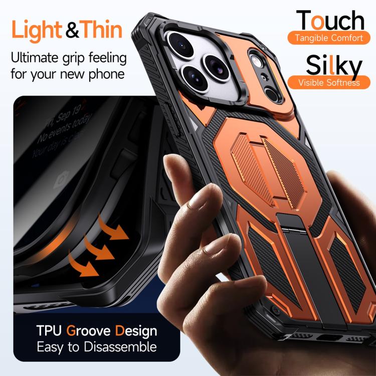 Ốp lưng điện thoại chống sốc từ tính có giá đỡ kim loại ẩn, dành cho iPhone 17 Pro Max, iPhone 17 Pro, iPhone 17, iPhone Air, iPhone 16 Pro Max, iPhone 16 Pro, iPhone 16 Plus, iPhone 16