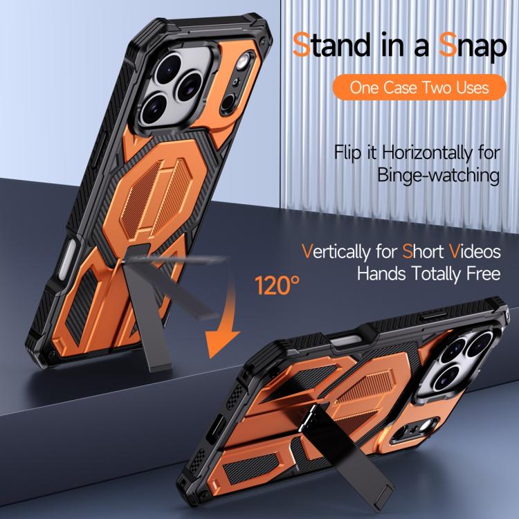 Ốp lưng điện thoại chống sốc từ tính có giá đỡ kim loại ẩn, dành cho iPhone 17 Pro Max, iPhone 17 Pro, iPhone 17, iPhone Air, iPhone 16 Pro Max, iPhone 16 Pro, iPhone 16 Plus, iPhone 16