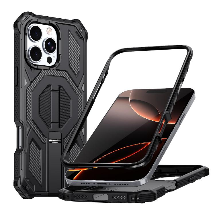 Ốp lưng điện thoại chống sốc từ tính có giá đỡ kim loại ẩn, dành cho iPhone 17 Pro Max, iPhone 17 Pro, iPhone 17, iPhone Air, iPhone 16 Pro Max, iPhone 16 Pro, iPhone 16 Plus, iPhone 16