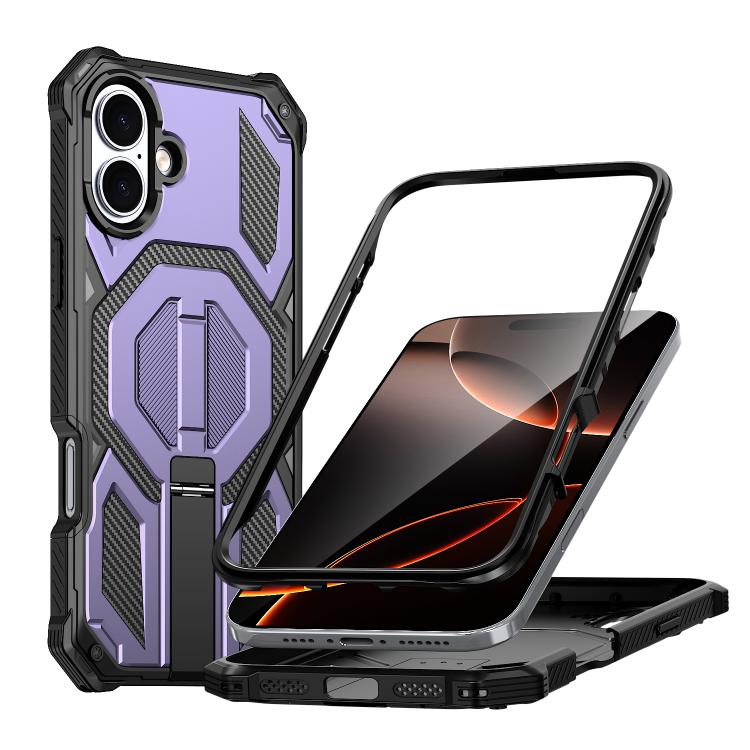 Ốp lưng điện thoại chống sốc từ tính có giá đỡ kim loại ẩn, dành cho iPhone 17 Pro Max, iPhone 17 Pro, iPhone 17, iPhone Air, iPhone 16 Pro Max, iPhone 16 Pro, iPhone 16 Plus, iPhone 16