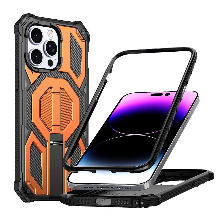 Ốp điện thoại chống sốc nam châm kèm giá đỡ kim loại ẩn, Dành cho iPhone 13 Pro