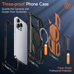 Ốp điện thoại chống sốc nam châm kèm giá đỡ kim loại ẩn, Dành cho iPhone 13 Pro