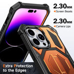 Ốp điện thoại chống sốc nam châm kèm giá đỡ kim loại ẩn, Dành cho iPhone 13 Pro