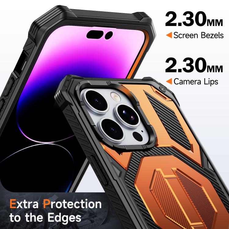Ốp điện thoại chống sốc nam châm kèm giá đỡ kim loại ẩn, Dành cho iPhone 13 Pro