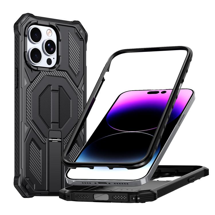 Ốp điện thoại chống sốc nam châm kèm giá đỡ kim loại ẩn, Dành cho iPhone 13 Pro