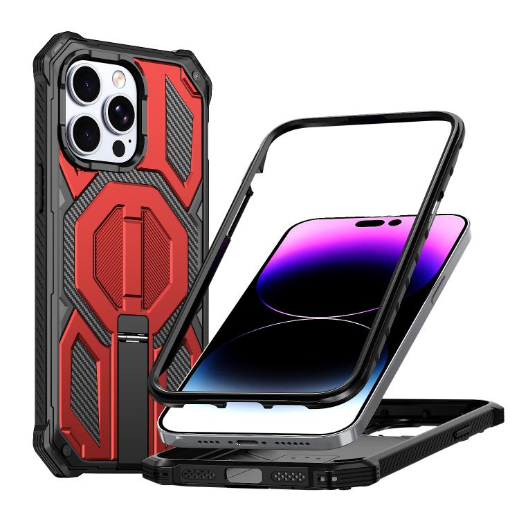 Ốp điện thoại chống sốc nam châm kèm giá đỡ kim loại ẩn, Dành cho iPhone 13 Pro