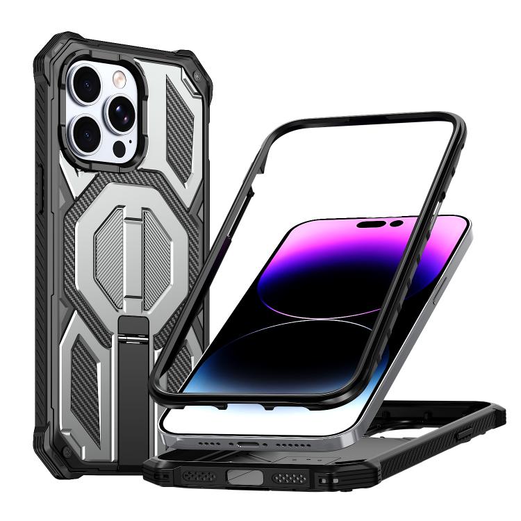Ốp điện thoại chống sốc nam châm kèm giá đỡ kim loại ẩn, Dành cho iPhone 13 Pro