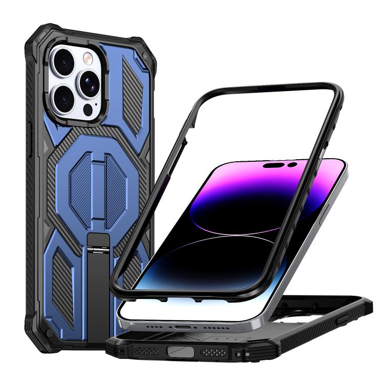 Ốp điện thoại chống sốc nam châm kèm giá đỡ kim loại ẩn, Dành cho iPhone 13 Pro