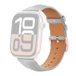 Dây đồng hồ da thuần chay hạt mịn màu đen Shark khóa vàng hồng xDfind, cho Apple Watch 42 / 44 / 45 / 46 / 49mm, cho Apple Watch 38 / 40 / 41 / S11 42mm
