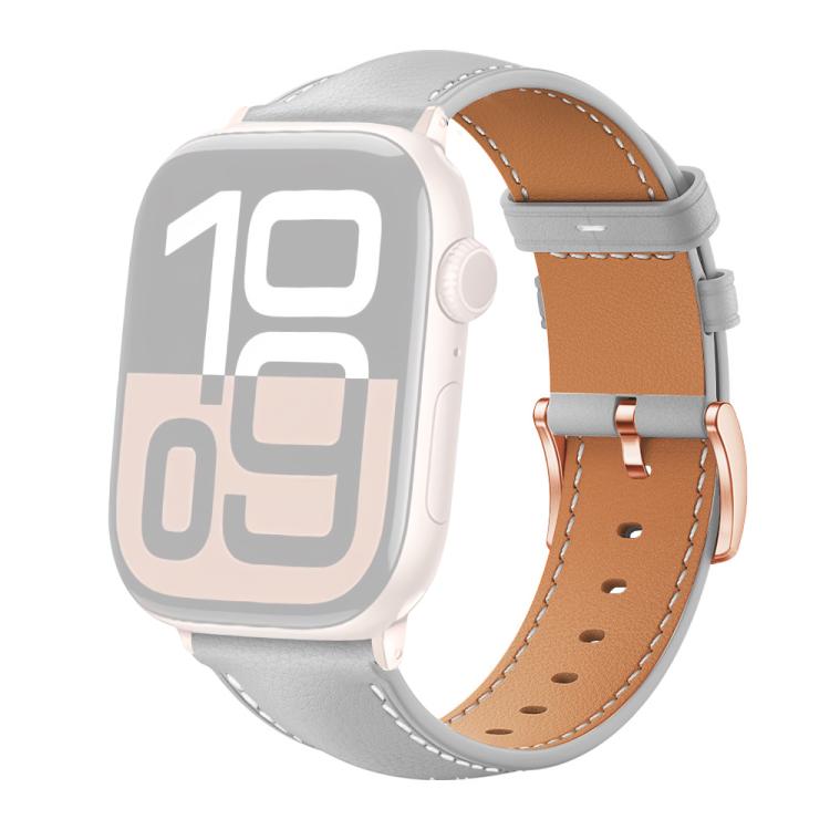 Dây đồng hồ da thuần chay hạt mịn màu đen Shark khóa vàng hồng xDfind, cho Apple Watch 42 / 44 / 45 / 46 / 49mm, cho Apple Watch 38 / 40 / 41 / S11 42mm