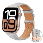 Dây đồng hồ da thuần chay hạt mịn màu đen Shark khóa vàng hồng xDfind, cho Apple Watch 42 / 44 / 45 / 46 / 49mm, cho Apple Watch 38 / 40 / 41 / S11 42mm