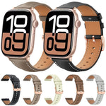 Dây đồng hồ da thuần chay hạt mịn màu đen Shark khóa vàng hồng xDfind, cho Apple Watch 42 / 44 / 45 / 46 / 49mm, cho Apple Watch 38 / 40 / 41 / S11 42mm