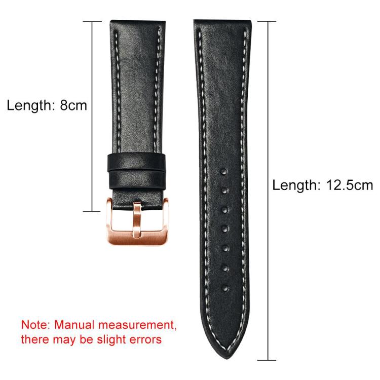 Dây đồng hồ da thuần chay hạt mịn màu đen Shark khóa vàng hồng xDfind, cho Apple Watch 42 / 44 / 45 / 46 / 49mm, cho Apple Watch 38 / 40 / 41 / S11 42mm