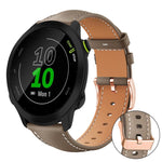 xDfind Rose Gold Buckle Black Shark Fine Grain Vegan Leather Watch Band, For Garmin Fenix 8/7/6/5 22mm, For Garmin Fenix 8/7S/6S/5S 20mm, For Garmin Forerunner 45 / 45S / Swim 2, For Garmin Forerunner 220/735/735XT/230/235, For Garmin Forerunner 35/30/35j