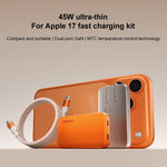 Bộ sạc nhanh GaN siêu mỏng 45W 2 cổng MOMAX UM79 1-Charge, phích cắm Mỹ