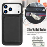 Ví nam châm tháo rời bằng da giả phong cách cổ điển có chống RFID, ốp lưng điện thoại, dành cho iPhone 17 Pro Max, iPhone 17 Pro