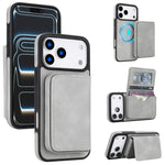 Ví nam châm tháo rời bằng da giả phong cách cổ điển có chống RFID, ốp lưng điện thoại, dành cho iPhone 17 Pro Max, iPhone 17 Pro