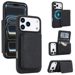 Ví nam châm tháo rời bằng da giả phong cách cổ điển có chống RFID, ốp lưng điện thoại, dành cho iPhone 17 Pro Max, iPhone 17 Pro