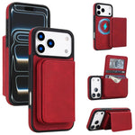 Ví nam châm tháo rời bằng da giả phong cách cổ điển có chống RFID, ốp lưng điện thoại, dành cho iPhone 17 Pro Max, iPhone 17 Pro