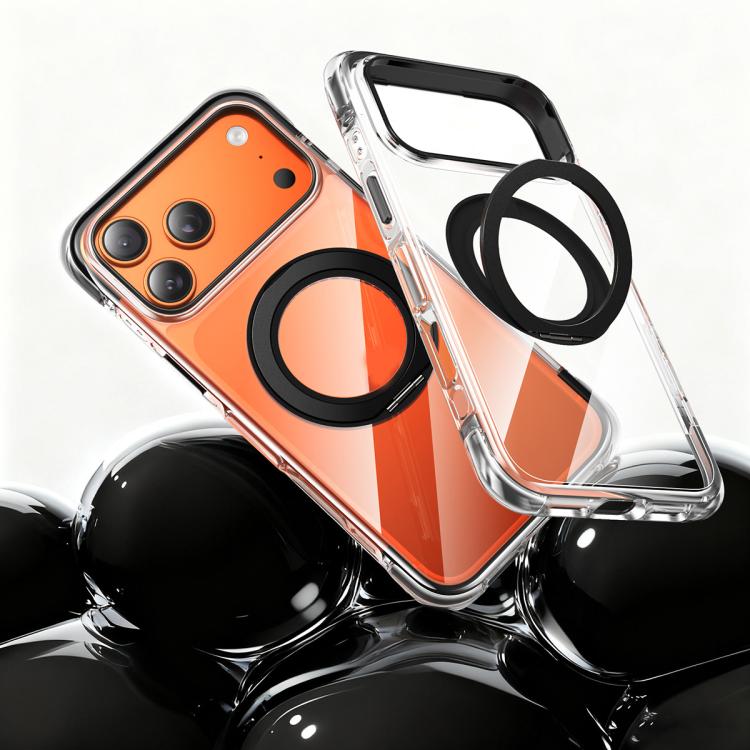 Ốp lưng điện thoại chống sốc từ tính có túi khí chân không TPU + acrylic và giá đỡ xoay 360 độ, dành cho iPhone 17 Pro Max, iPhone 17 Pro, iPhone 17