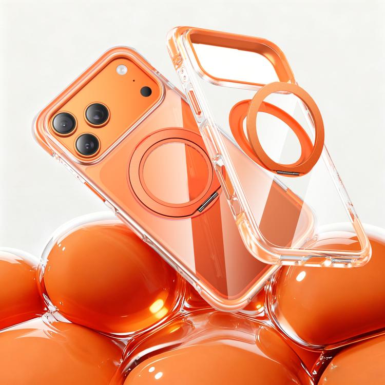 Ốp lưng điện thoại chống sốc từ tính có túi khí chân không TPU + acrylic và giá đỡ xoay 360 độ, dành cho iPhone 17 Pro Max, iPhone 17 Pro, iPhone 17