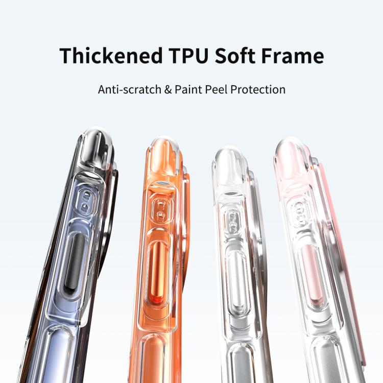 Ốp lưng điện thoại chống sốc từ tính có túi khí chân không TPU + acrylic và giá đỡ xoay 360 độ, dành cho iPhone 17 Pro Max, iPhone 17 Pro, iPhone 17