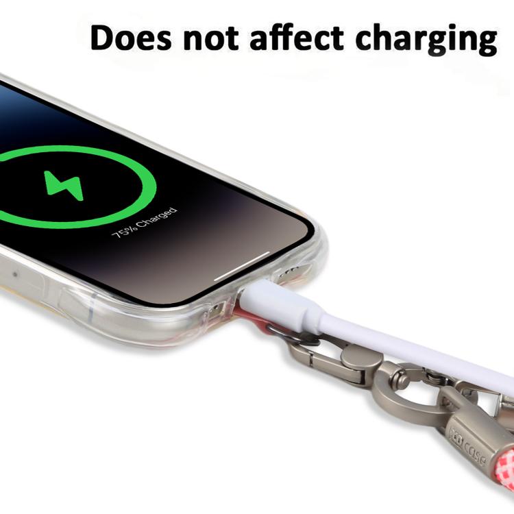 XDcase Dây đeo cổ tay chống mất điện thoại với khóa kim loại & vòng đệm, dài 10,6cm