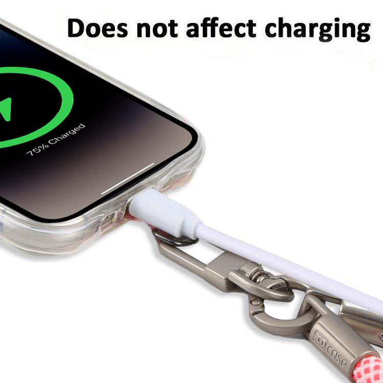 XDcase Dây đeo cổ tay chống mất điện thoại với khóa kim loại & vòng đệm, dài 18,9cm